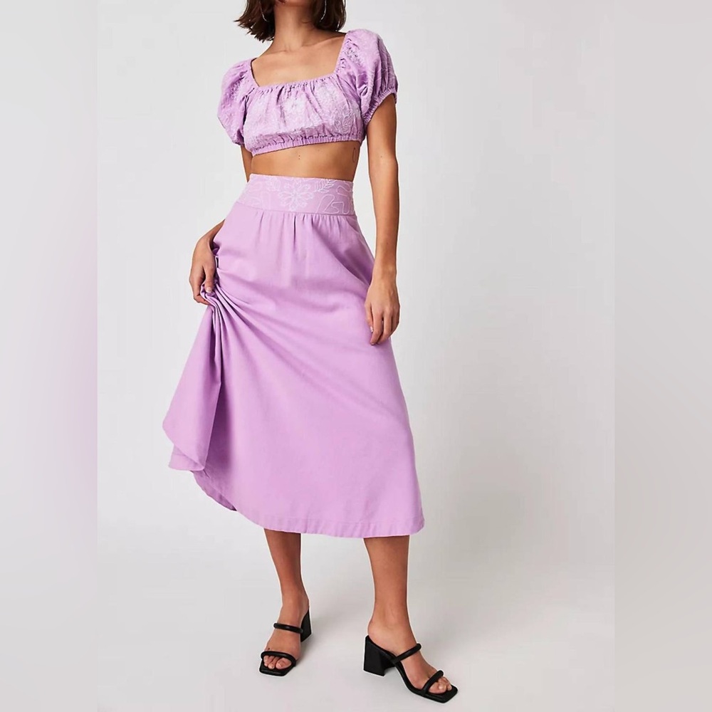 Free People Lotus Crop Top and Skirt Set